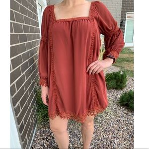 Darling burnt orange dress 🍂